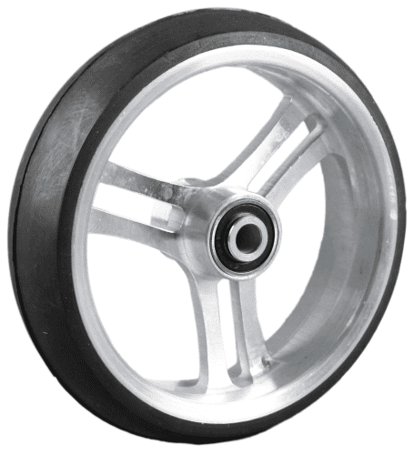 Rad mit 6-Speichen-Alu-Felge silber