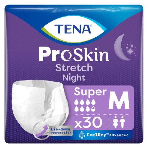 Inkontinenzhosen TENA Proskin Stretch Night Super M, Hüftumfang 86-116 cm
