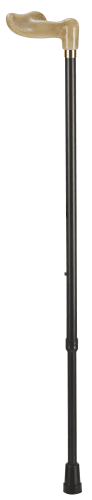 Leichtmetallstock Fischergriff marmorierter Griff, verstellbar schwarz