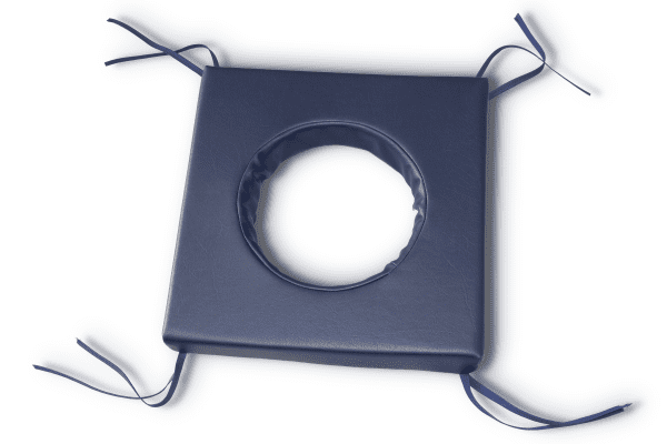 Toilettenstuhlkissen 42x42x6cm Kunstleder blau