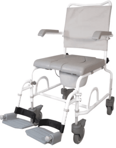 Dusch-Toilettenrollstuhl DuoMotion 5" Räder grau