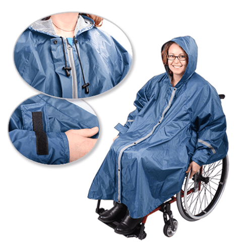 Rollstuhl-Regencape ROLKO-rainPRO mit Ärmeln
