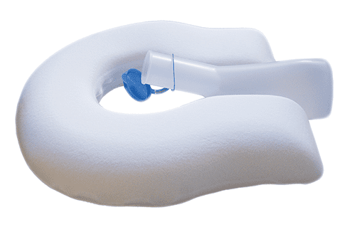 U-Form-Kissen Pu-schaum mit Frotteebezug weiß