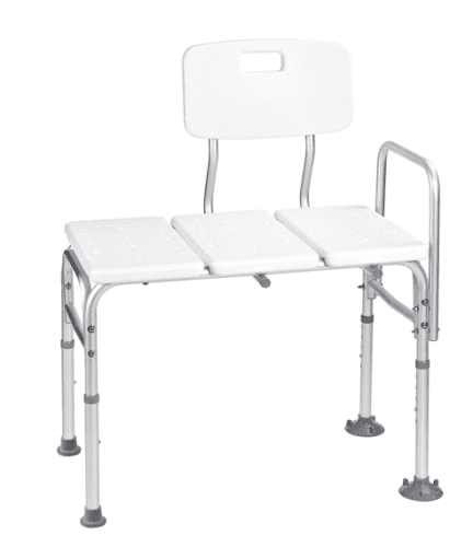 Badewannen-Transferbank Aluminium weiß 70 x 41 x 53-63cm