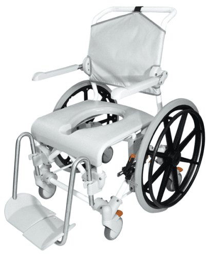 Dusch- und Toilettenrollstuhl Swift Mobil 24 "-2 mit Eimerhalter,grau