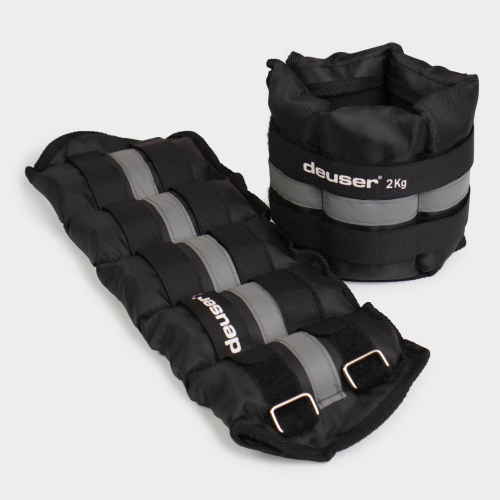 Gewichtsmanschette Deuser Fußgelenk 2 kg schwarz , 1 Paar
