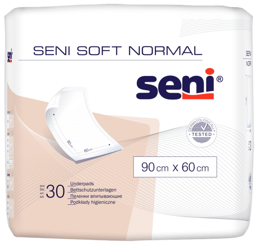 Bettschutzunterlagen Seni Soft Normal 90 x 60 cm, Packung