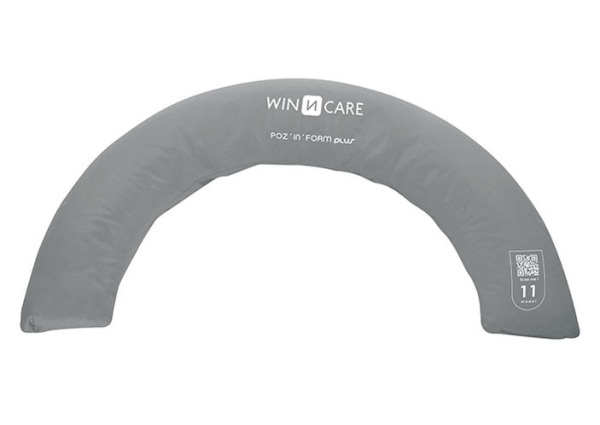 Poz-In-Form plus Halbmond-Kissen, grau 130 x 80 x 20 cm