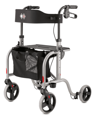 Leichtgewichtrollator RL-Smart ST, silber, Ansicht schräg von vorne