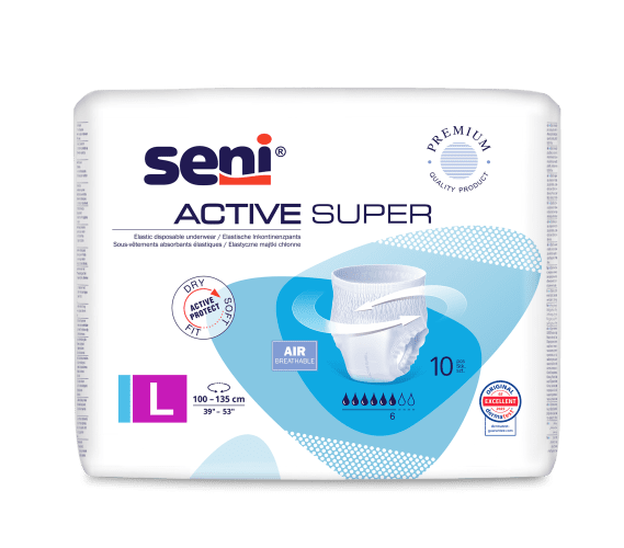 Einweginkontinenzslip Seni Active Super Large (1 Karton: 8 x 10 Stück)