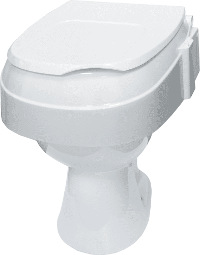 Toilettensitzerhöhung TSE 120, ohne Armlehnen, mit geschlossenem Deckel