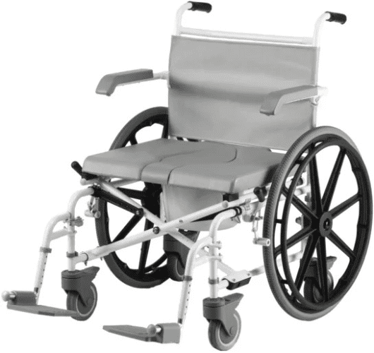 Duschtoilettenrollstuhl DUO MOTION XL, 24" Antriebsräder