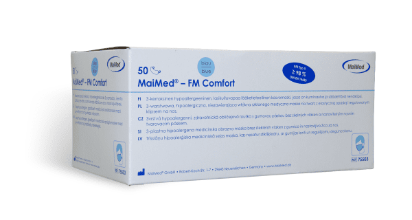 Comfort Mundschutz mit Gummiband MaiMed FM , blau