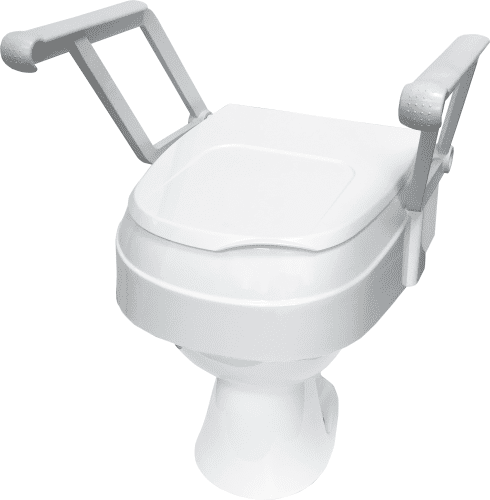 Toilettensitzerhöhung TSE 120 Plus, mit Armlehnen, geschlossener Deckel