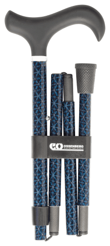 Gehstock Derbygriff Carbon, mit Softtouch, gefaltet