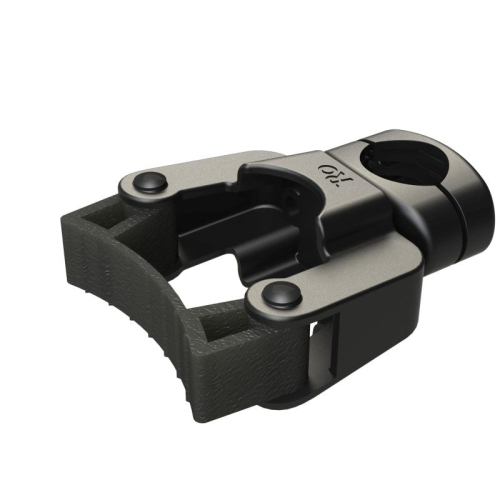 Stockhalterklemme universal mit Kunststoff-Schelle 22mm und 25mm