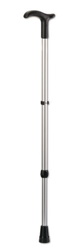 Gehstock Simplex mit Fritzgriff verstellbar silber-schwarz