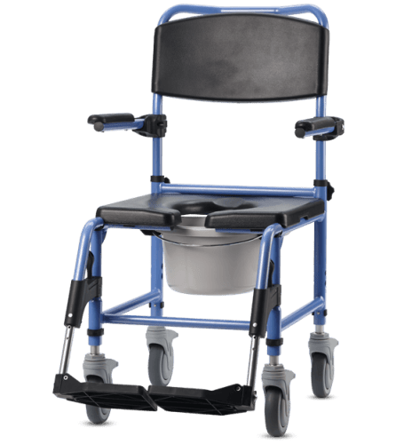 Dusch- und Toilettenrollstuhl TS-Aqua 4 Lenkrollen 5"