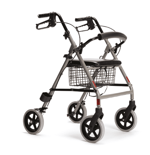Leichtgewicht-Rollator ECO-light II mit Sitz und Rückenstütze champagner