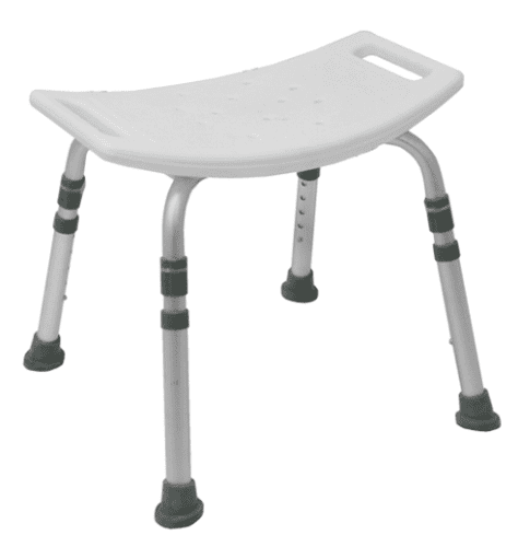 Duschhocker DURO KD mit Haltegriffen im Sitz, weiß