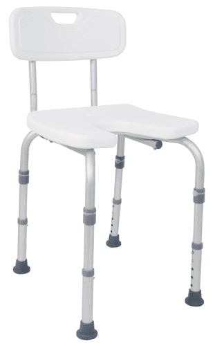Duschstuhl DH 135 mit Ausschnitt,weiß