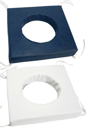 Toilettenstuhlkissen 42x42x6cm Kunstleder blau