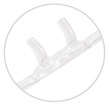 AEROpart® Sauerstoff-Brille 12-S mit 2m Schlauch, gebogene Nasenstutzen