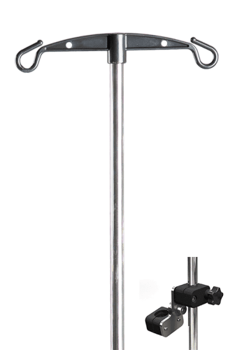 Infusionsstab Edelstahl mit Halter