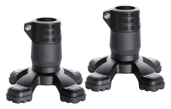 zwei 4-Punkt Gummikapsel Safety Foot, schwarz