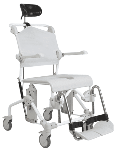 Dusch- und Toilettenrollstuhl Swift Mobil Tilt-2 mit Eimerhalter,grau