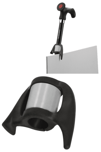 Krücken- und Stockhalter schwarz-silber