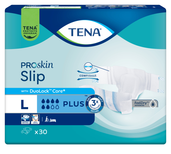Windelhose TENA Slip PROskin Plus L, Verpackung