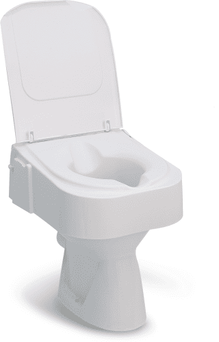 Toilettensitzerhöhung TSE 150 mit Deckel ohne Armlehnen weiß