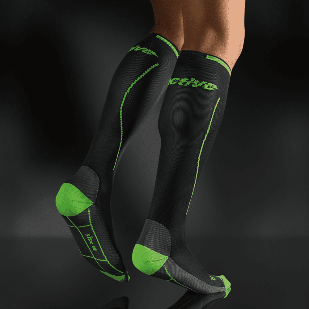 Bort Sportkompressionsstrumpf ActiveColor schwarz-grün