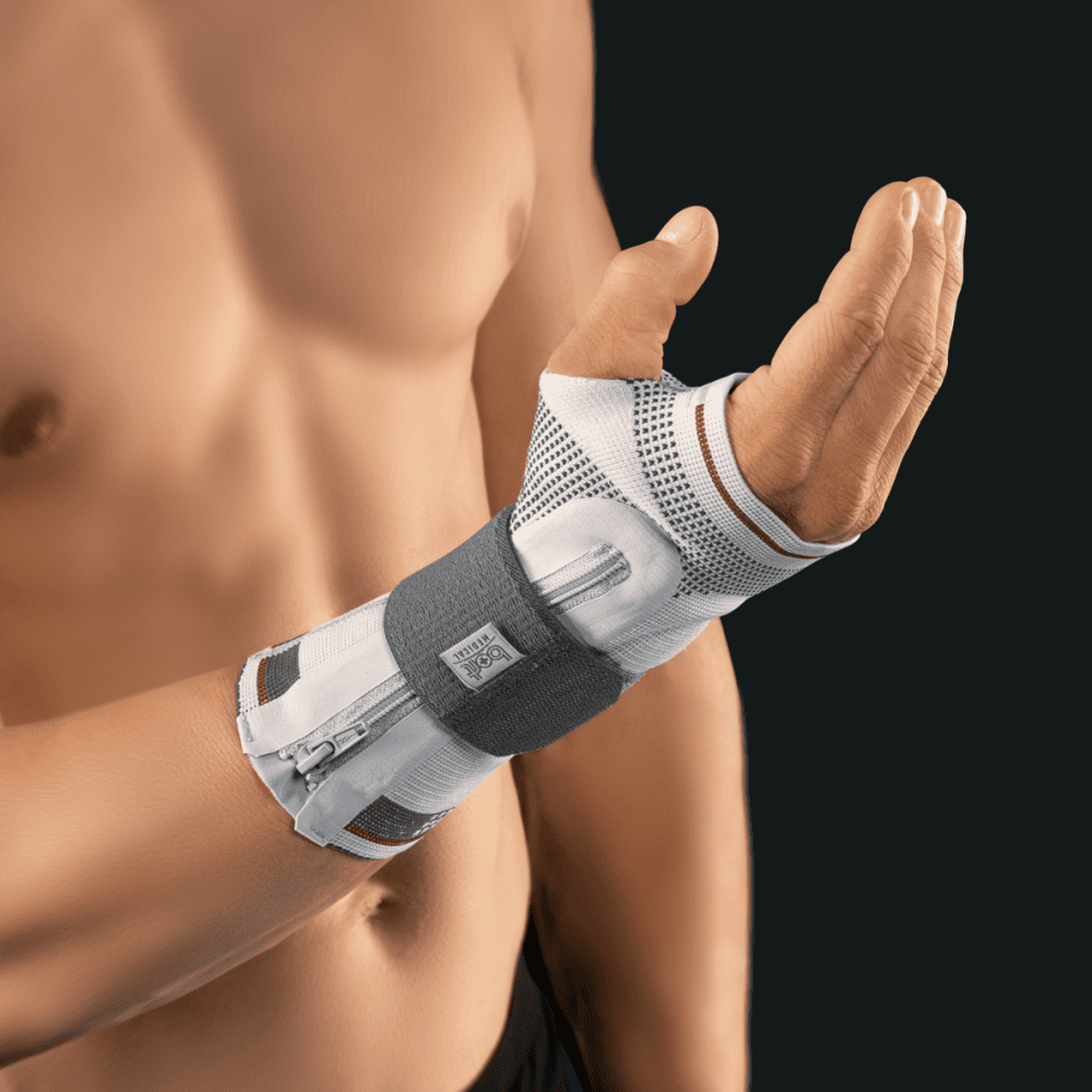 Bort select ManuZip Handgelenkbandage, volar silber