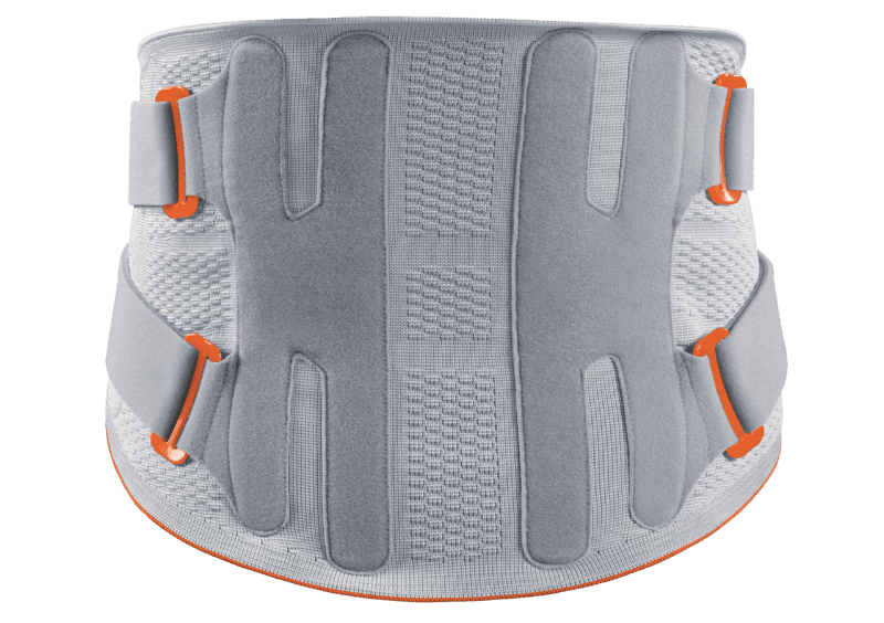 Lumbalstütz-Orthese VERTEBRADYN STRONG platinum Rückseite
