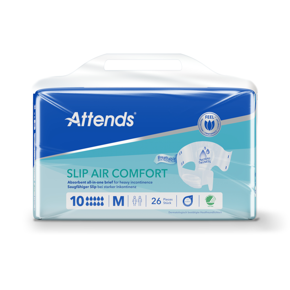 Windelhose Attends SLIP AIR COMFORT 10M Hüfte 80 bis 110 cm, 1Karton: 4 x 26 Stück