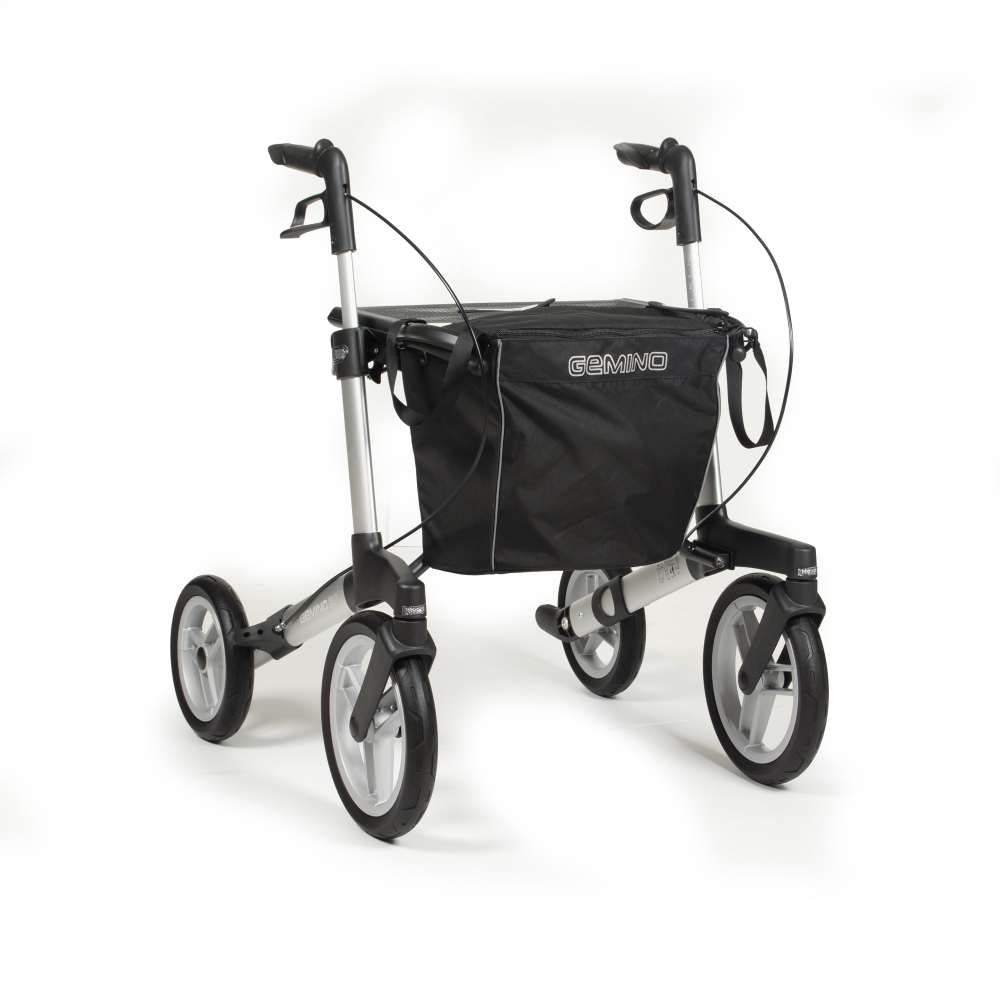Rollator Gemino 60, Outdoorrollator, silbergrau