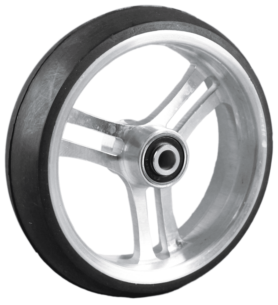 Rad mit 6-Speichen-Alu-Felge silber