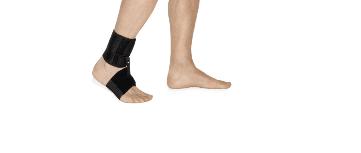 FOOT-UP BARFUSS klettbare Zusatzbandage für Fußheberorthese, schwarz
