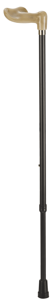 Leichtmetallstock Fischergriff marmorierter Griff, verstellbar schwarz