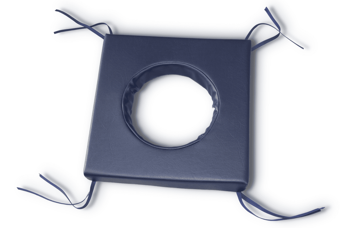 Toilettenstuhlkissen 42x42x6cm Kunstleder blau