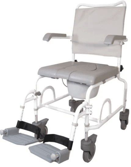Dusch-Toilettenrollstuhl DuoMotion 5" Räder grau