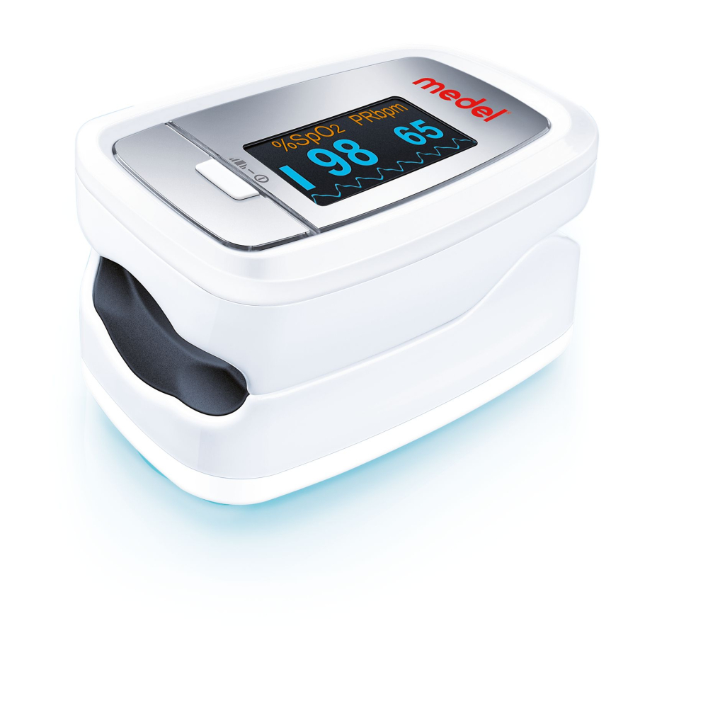 Fingerpulsoximeter Medel Oxygen, weiß