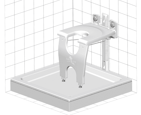 Duschklappsitz varioporto, weiß