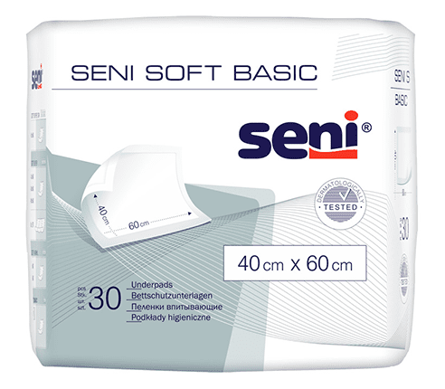 Bettschutzunterlagen Seni Soft Basic 40x60 (1 Karton: 12 x 30 Stück)