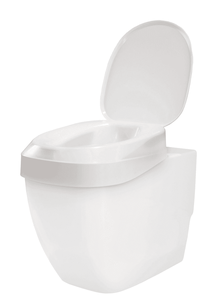 Toilettensitzerhöhung AQUATEC 90 Ergo mit Deckel (VPE:6 Stück)