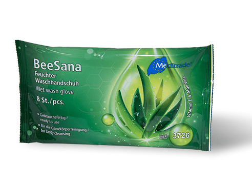 Waschhandschuhe BeeSana® feucht (VPE: 8 Stück)
