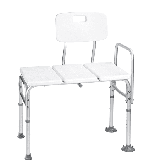 Badewannen-Transferbank Aluminium weiß 70 x 41 x 53-63cm