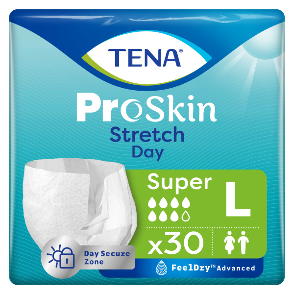 Inkontinenzhosen TENA Proskin Stretch Day Super L, Hüftumfang 103-140 cm